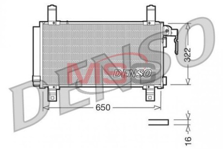 Радіатор кондиціоіонера MAZDA 6 (GG) 02-07,6 (GH) 07-,6 Hatchback (GG) 02-07,6 Station Wagon (GY) 02 DENSO DCN44006