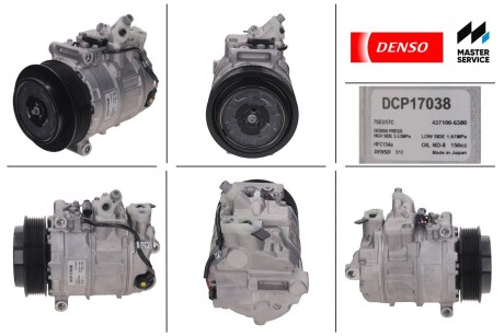 Компресор кондиціонера MERCEDES-BENZ C-CLASS (W203) 02-07, C-CLASS T-Model (S203) 02-07, C-CLASS купе DENSO DCP17038