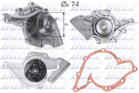 Водяний насос AUDI 100 A6 V8 DOLZ A-175 (фото 1)