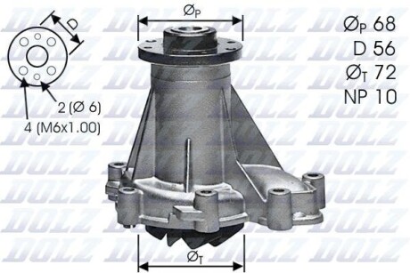 Водяний насос MB C-CLASS (W202) C-CLASS Break (S20 DOLZ M276