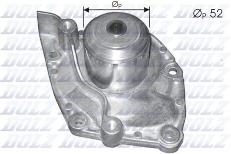 Водяний насос NISSAN Primera P12 / RENAULT Grand Scenic (JM0/1_) Laguna Grandtour (KG0/1_) DOLZ R229 (фото 1)