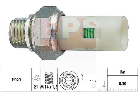 RENAULT Датчик давления масла R5/21/Trafic,Kangoo,Master II,Opel,Volvo EPS 1.800.076