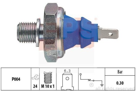 VW Датчик давления масла (синий) VW 93- M10*1 (0.15-0.35bar) EPS 1.800.108