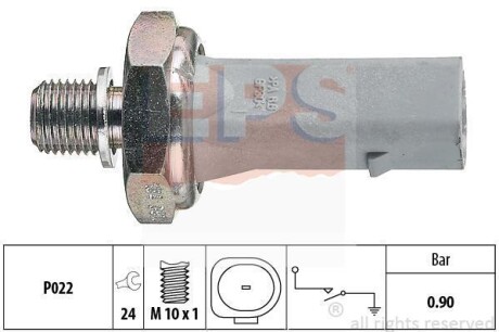 VW Датчик давления масла Audi A4/5/6/8,Q5/7,Skoda SuperB,Golf IV,T5,Passat,Touareg 99- EPS 1.800.134