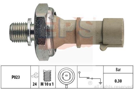 OPEL Датчик давления масла Astra G/H 1,6 04-, (серый) (0,3bar) EPS 1.800.162