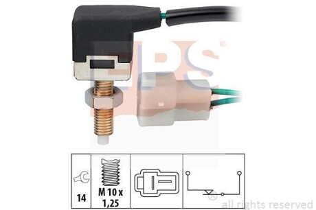 MITSUBISHI Выключатель STOP-сигналов Hyunda Coupe Lantra,Pony,Sonata,Kia EPS 1.810.057