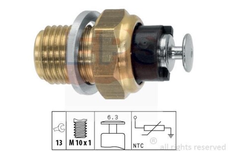 VW Датчик температуры Passat 1.6/1.8 86-88 EPS 1.830.093 (фото 1)