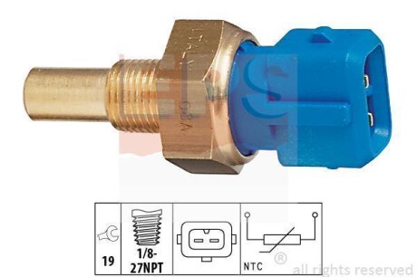 FORD Датчик температуры (голубой) Transit 2,5D 86- EPS 1.830.156