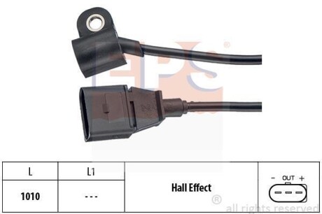 Фото 1 - vw датчик оборотов двигателя audi 1,9-2,0tdi EPS 1.953.565 VW Датчик оборотов двигателя AUDI 1,9-2,0TDI EPS 1.953.565 (фото 1)