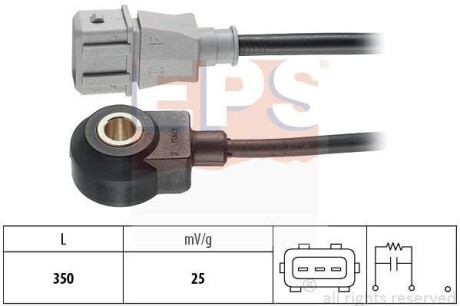 DAEWOO Датчик детонации Lanos 1,4/1,5/1,6 97-,Chevrolet Aveo,Lacetti, Matiz. EPS 1.957.052