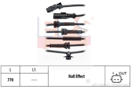 Фото 1 - renault датчик abs передн.kangoo 08- EPS 1.960.148 RENAULT Датчик ABS передн.Kangoo 08- EPS 1.960.148 (фото 1)