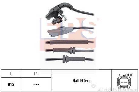 Фото 1 - peugeot датчик abs задн. 3008 1,6hdi EPS 1.960.150 PEUGEOT Датчик ABS задн. 3008 1,6HDi EPS 1.960.150 (фото 1)