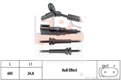 Фото 1 - ford датчик abs transit connect 1,8 02-. EPS 1.960.152 FORD Датчик ABS Transit Connect 1,8 02-. EPS 1.960.152 (фото 1)
