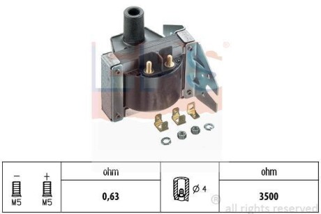 VW Катушка зажигания 86- 251905115D EPS 1.970.125