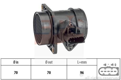 VW Расходомер воздуха AUDI 1,8T 00-Golf,Passat,Skoda 1,8TSeat EPS 1.991.441