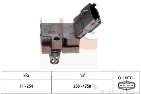 VOLVO Датчик давления в впускном коллекторе C30/70,S40/60/80,V70,XC70 2.0/2.5 98- EPS 1.993.078