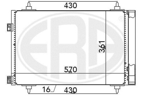 Радiатор ERA 667078