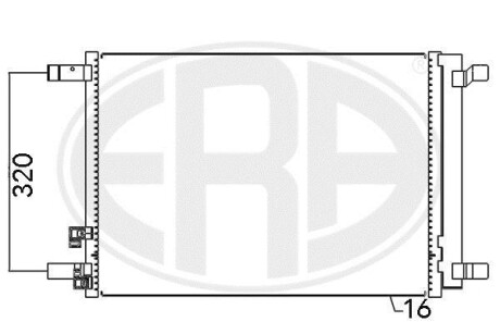 Радіатор кондиціонера ERA 667094