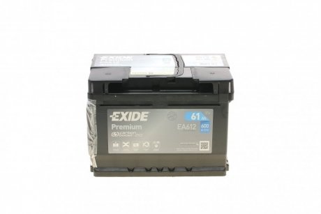 Аккумулятор 61Ah-12v PREMIUM(242х175х175),R,EN600 EXIDE EA612