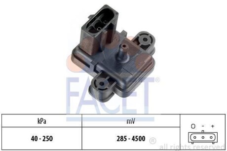 Датчик давления воздуха Ford Transit 2.5 DI/TD/TDI 91-&gt; FACET 10.3059 (фото 1)