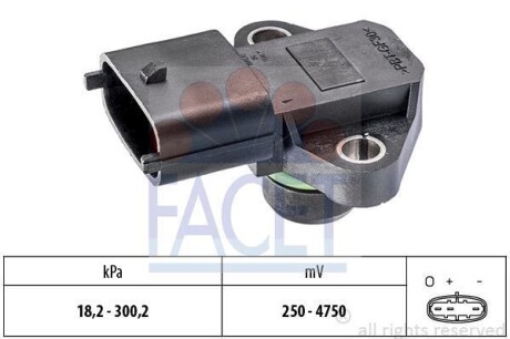 Датчик абсолютного тиску (Manifold Air Pressure Sensor, MAP sensor) FACET 10.3345