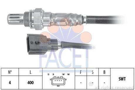 Датчик кислорода (лямбда-зонд) Renault Logan II (16-) 1.0 Sce 75 (10.8225) FACET 108225 (фото 1)