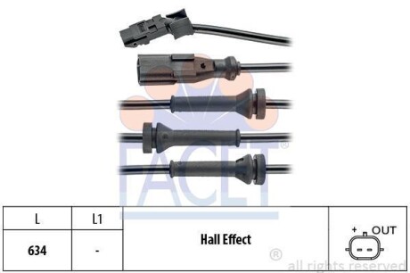 Датчик ABS Clio III (05-14)/Logan (04-) FACET 21.0056