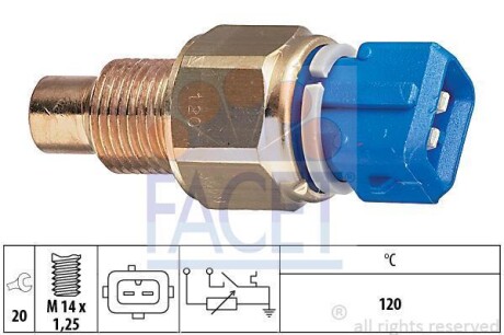 Датчик включения вентилятора Partner 1.8/1.9D (120C)/Scudo/Ducato FACET 7.3558