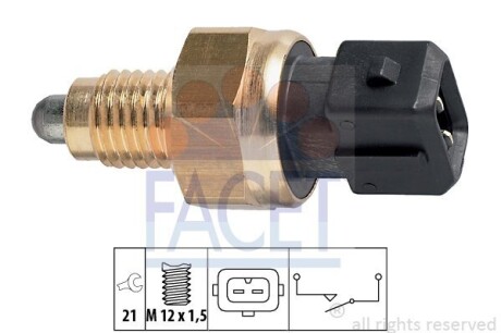 Датчик заднего хода BMW 3(E36) 90-/5(E39) 97- FACET 7.6131