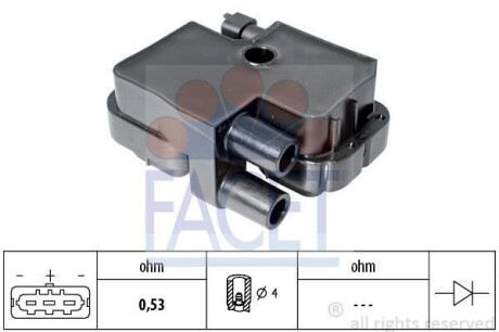 Котушка запалення MB Vito(639) 03- FACET 9.6317