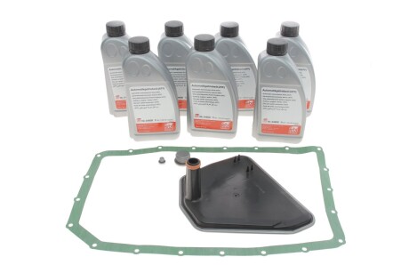 Фото 1 - к-т сервісний АКПП(рідина для гідравл. передач 7х1л + фільтр АКПП з прокладкою) FEBI BILSTEIN 176875 К-т сервісний АКПП(рідина для гідравл. передач 7х1л + фільтр АКПП з прокладкою) FEBI BILSTEIN 176875 (фото 1)