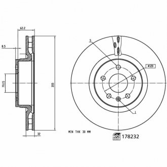 Диск тормозной FEBI BILSTEIN 178232