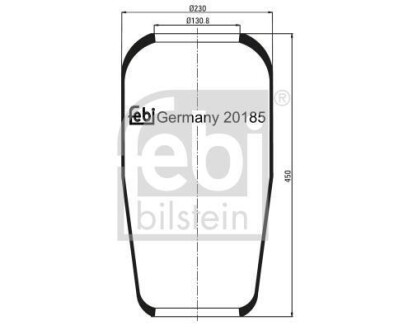 Пневмоподушка подвески без поршня FEBI BILSTEIN 20185