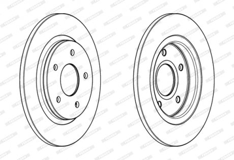 Гальмівний диск FERODO DDF1808C