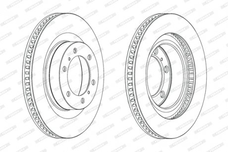 Диск гальмівний FERODO DDF2093C-1