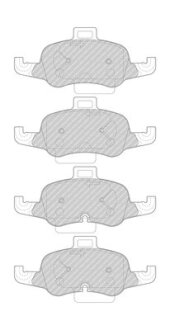 Фото комплект гальмівних колодок передн, AUDI TT 2.0/2.0D 07.14- FERODO FDB4996 Комплект гальмівних колодок передн, AUDI TT 2.0/2.0D 07.14- FERODO FDB4996