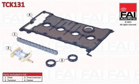 FAI VW К-кт ГРМ цепи (насос впрыска) Audi A4/6,Passat 2.0 01- Fischer Automotive One (FA1) TCK131