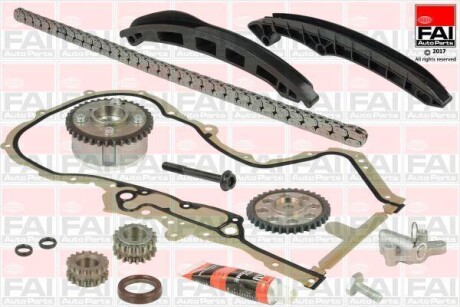 VW К-кт цепи ГРМ Audi A1/3,Seat,Skoda Fabia II,Octavia II,Rapid,Roomster,Golf V,VI,Jetta III,IV,Passat,Sharan,Tiguan,Touran 1.4/1.6TSI Fischer Automotive One (FA1) TCK211VVT (фото 1)