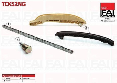 Ланцюг приводу ГРМ (к-кт) Fiesta 1.3 i 02- (без шестерен) Fischer Automotive One (FA1) TCK52NG