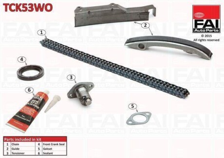 FAI MITSUBISHI К-кт цепи ГРМ Pajero II 2.8TD -99 Fischer Automotive One (FA1) TCK53WO