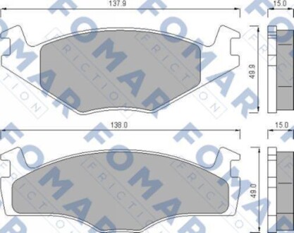 Колодки гальмівні дискові FOMAR FO 436481