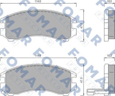 Колодки гальмівні дискові FOMAR FO 443681