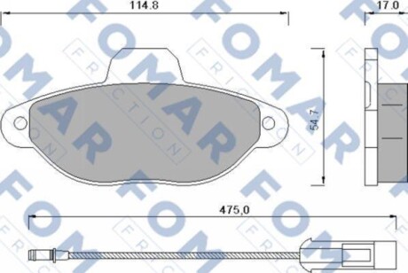Колодки гальмівні дискові FOMAR FO 582881 (фото 1)