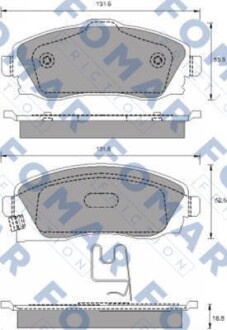 Колодки гальмівні дискові FOMAR FO 783481 (фото 1)