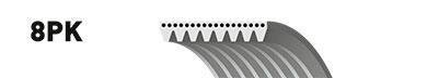 Фото 1 - ремінь поліклиновий Gates 8PK1175ES Ремінь поліклиновий Gates 8PK1175ES (фото 1)