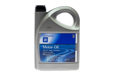Олива моторна Super Synthetic SAE 5W30 (504/507) (5 Liter) GM / OPEL 93165010