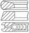 Кольца поршневые DEUTZ 100.0 (2.94/2.55/5) F3L911/F4L911/F2L812,F3/4/5/6L91 (пр-во Goetze) 08-741800-00
