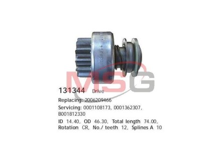 Бендикс стартера HC CARGO 131344