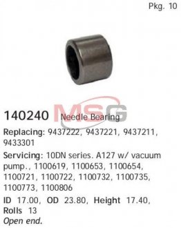 Подшипник генератора игольчатый (Cargo) HC CARGO 140240 (фото 1)