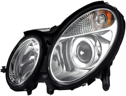 DB Фара основная галоген с мотором,с лампами H7/H7 PY21W W5W лев.W211 02- HELLA 1EL 008 369-071 (фото 1)